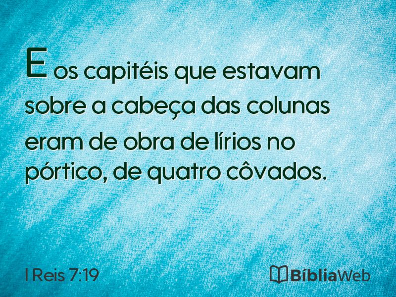 I Reis 7:19 em imagem para compartilhar