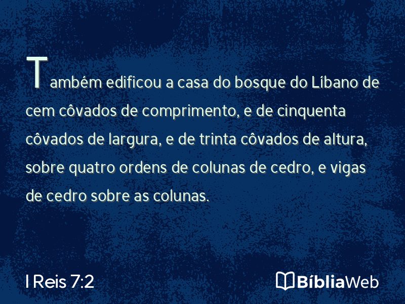 I Reis 7:2 em imagem para compartilhar