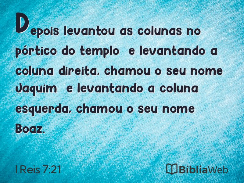 I Reis 7:21 em imagem para compartilhar
