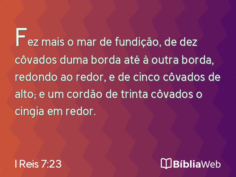 I Reis 7:23 em imagem para compartilhar