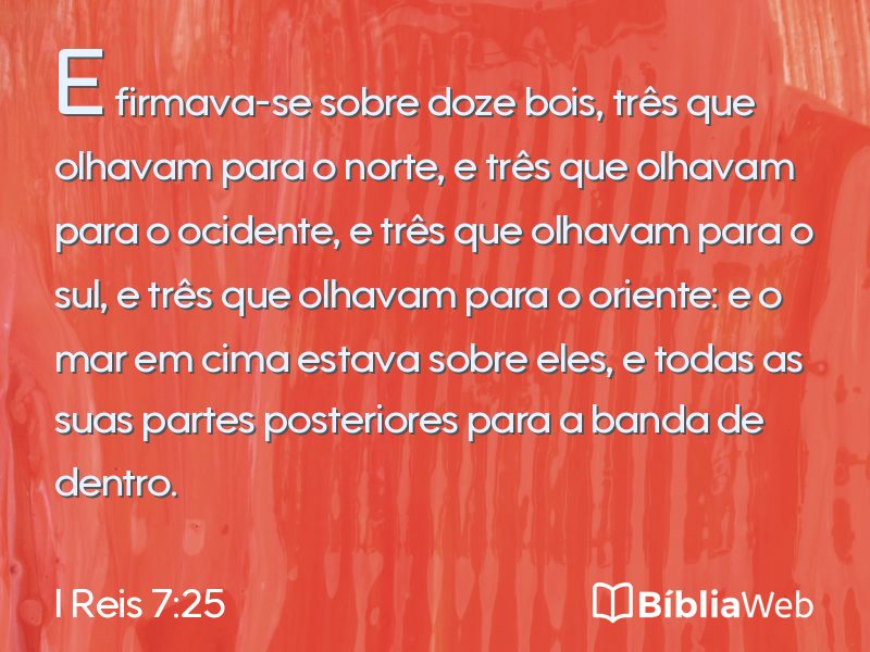 I Reis 7:25 em imagem para compartilhar