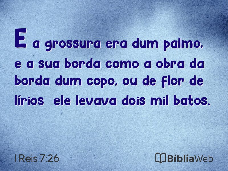 I Reis 7:26 em imagem para compartilhar