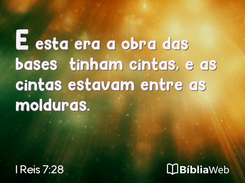 I Reis 7:28 em imagem para compartilhar