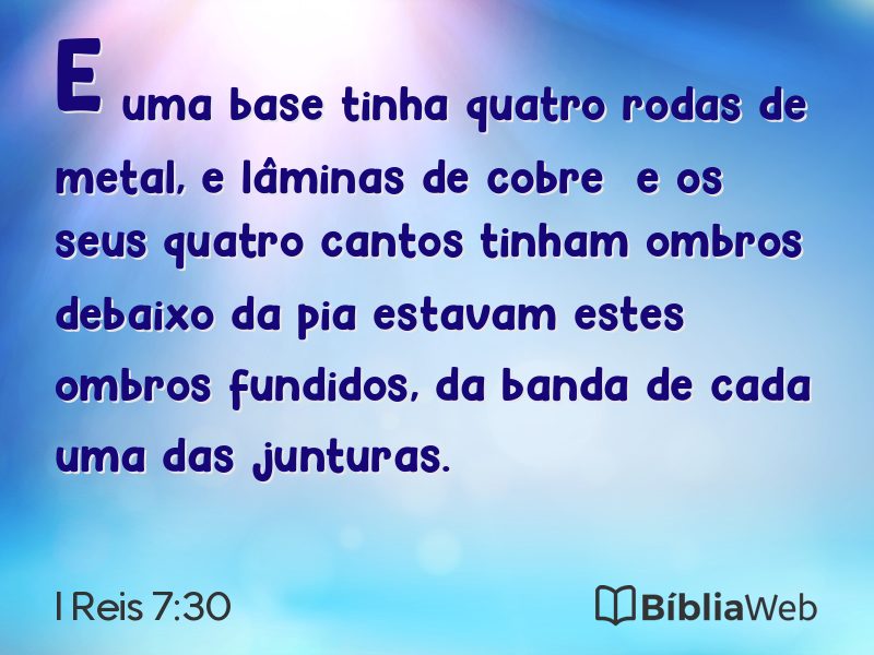 I Reis 7:30 em imagem para compartilhar