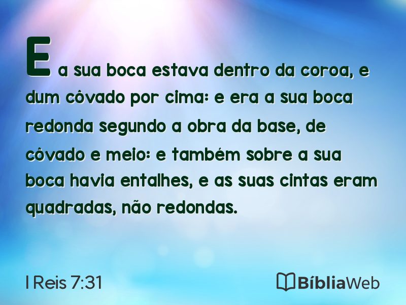 I Reis 7:31 em imagem para compartilhar