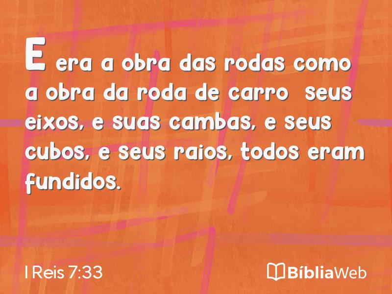 I Reis 7:33 em imagem para compartilhar
