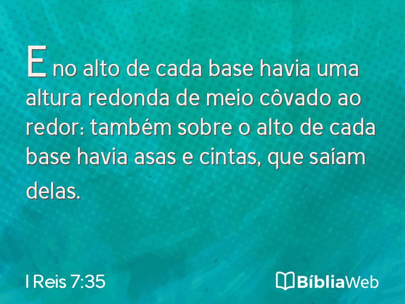 I Reis 7:35 em imagem para compartilhar
