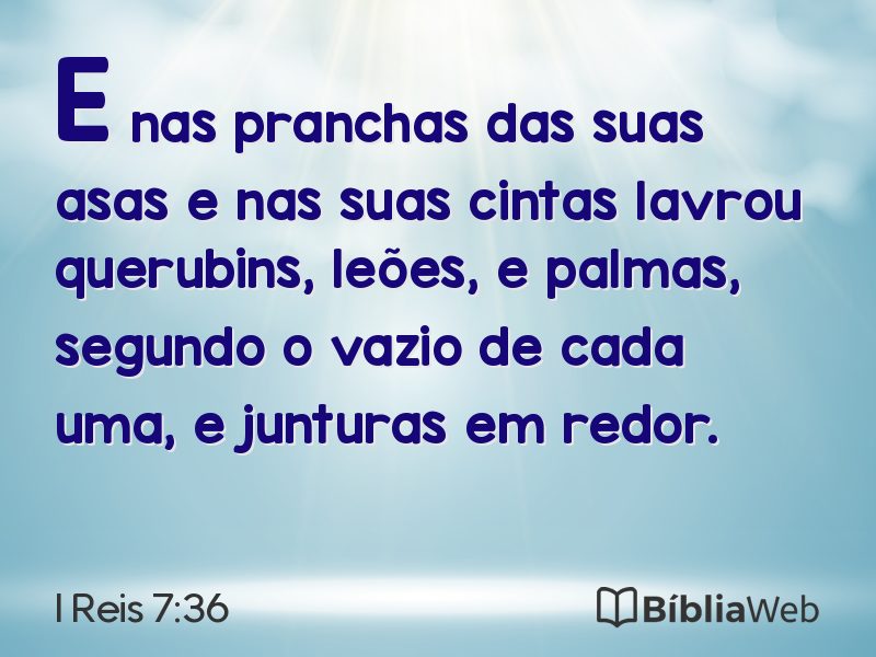 I Reis 7:36 em imagem para compartilhar