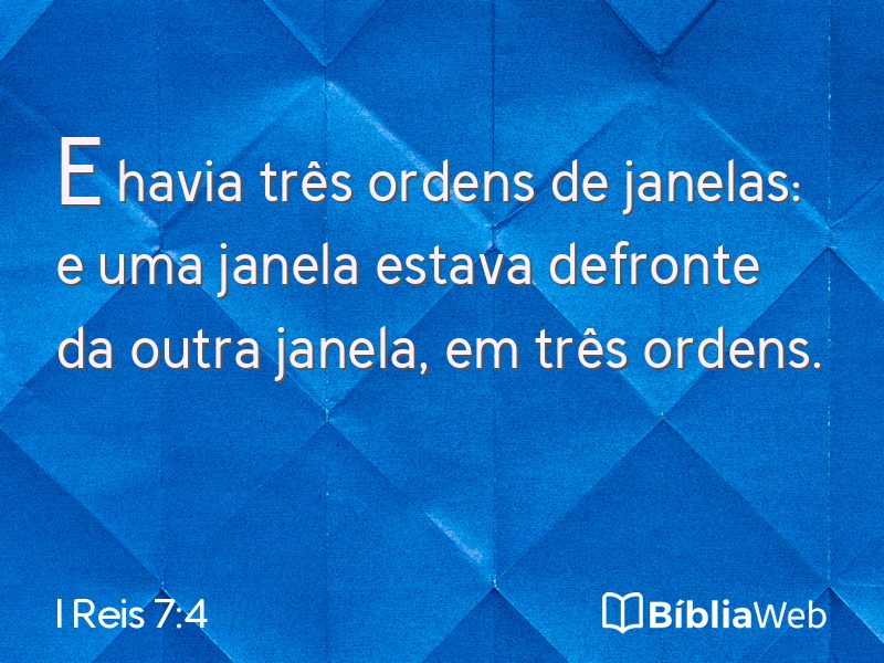 I Reis 7:4 em imagem para compartilhar