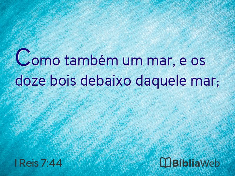 I Reis 7:44 em imagem para compartilhar