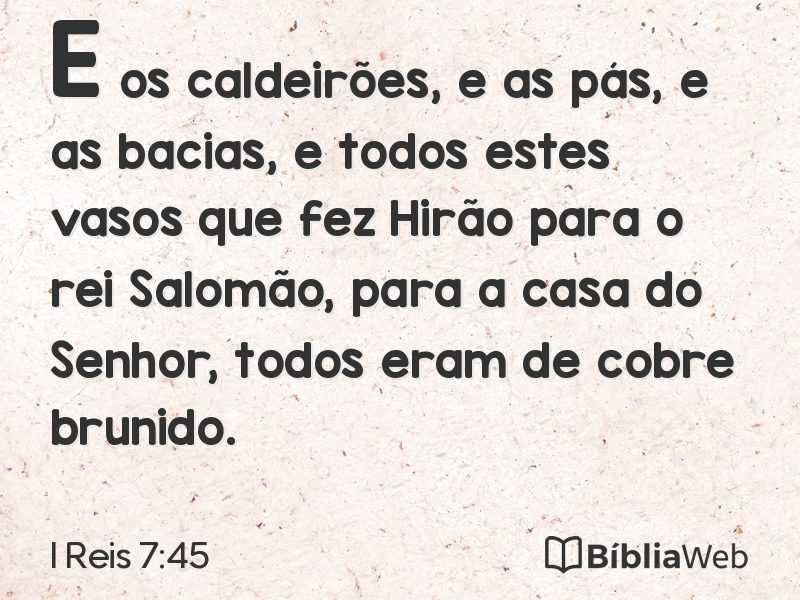I Reis 7:45 em imagem para compartilhar