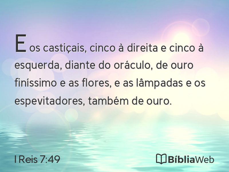 I Reis 7:49 em imagem para compartilhar