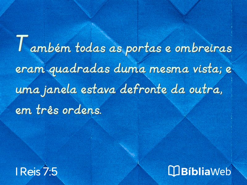 I Reis 7:5 em imagem para compartilhar