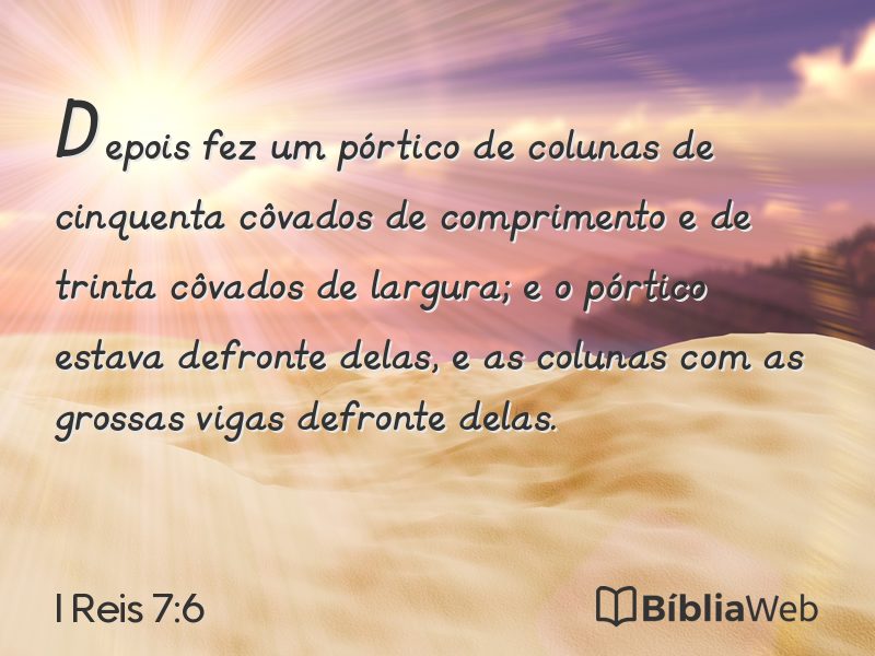 I Reis 7:6 em imagem para compartilhar