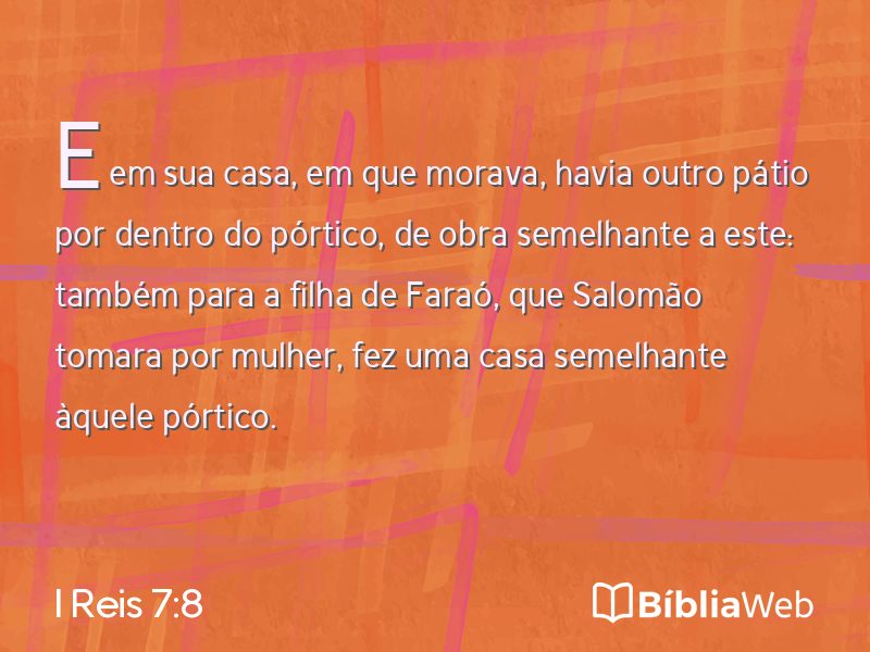 I Reis 7:8 em imagem para compartilhar