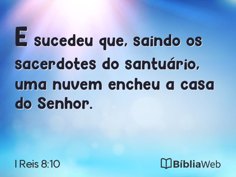 I Reis 8:10 em imagem para compartilhar