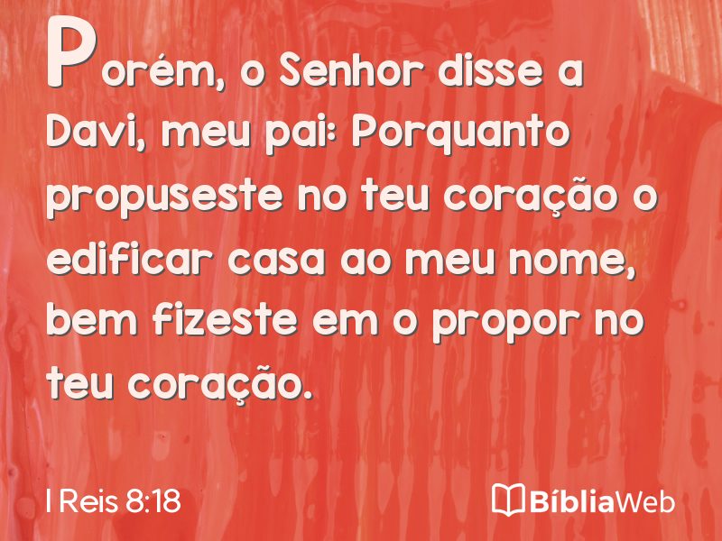 I Reis 8:18 em imagem para compartilhar