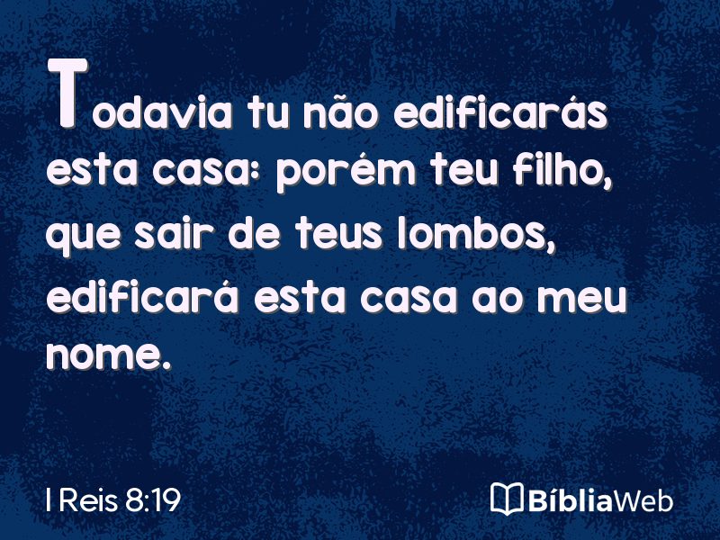 I Reis 8:19 em imagem para compartilhar