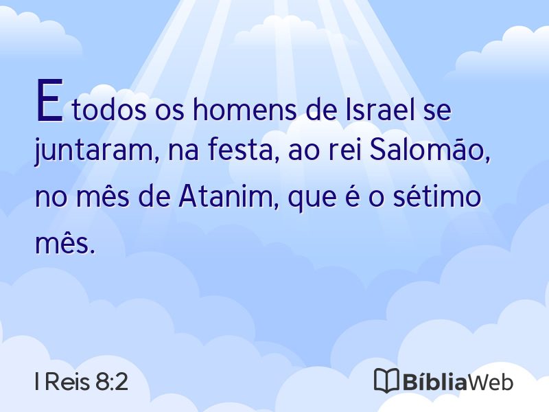 I Reis 8:2 em imagem para compartilhar
