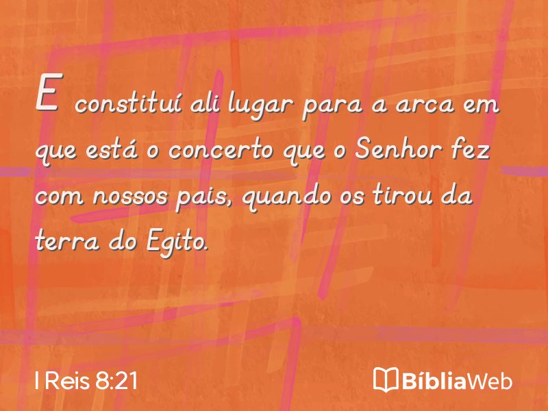 I Reis 8:21 em imagem para compartilhar