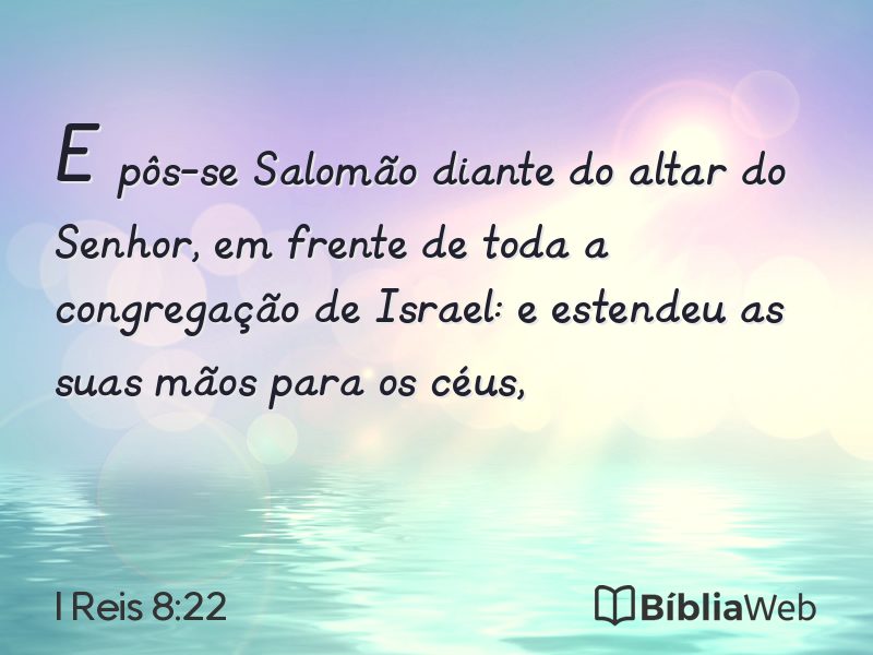 I Reis 8:22 em imagem para compartilhar