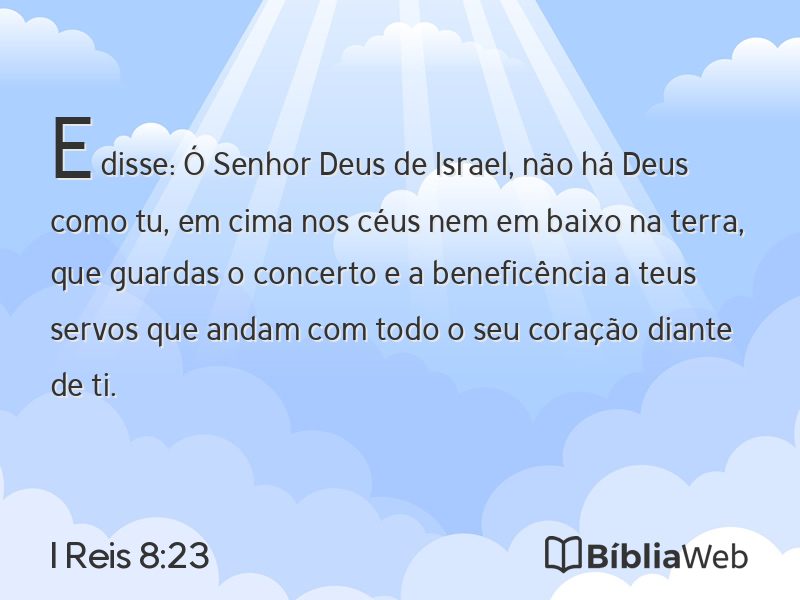 I Reis 8:23 em imagem para compartilhar