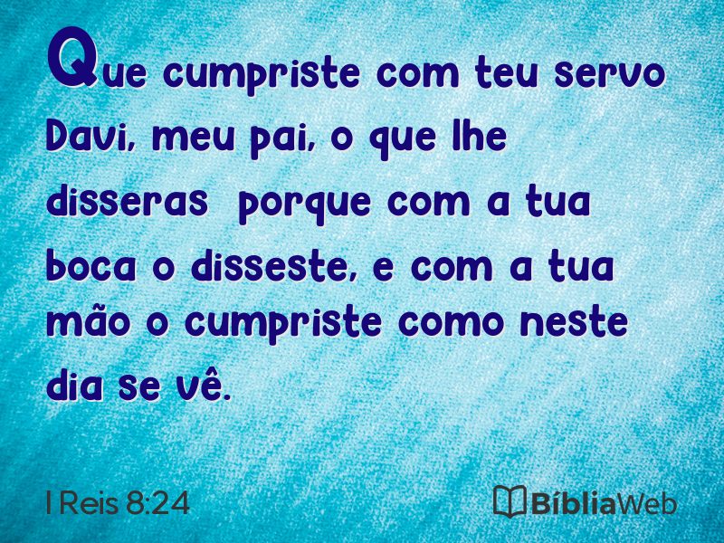 I Reis 8:24 em imagem para compartilhar