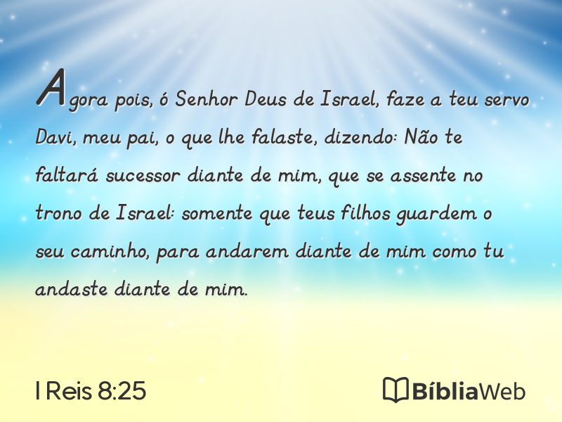 I Reis 8:25 em imagem para compartilhar
