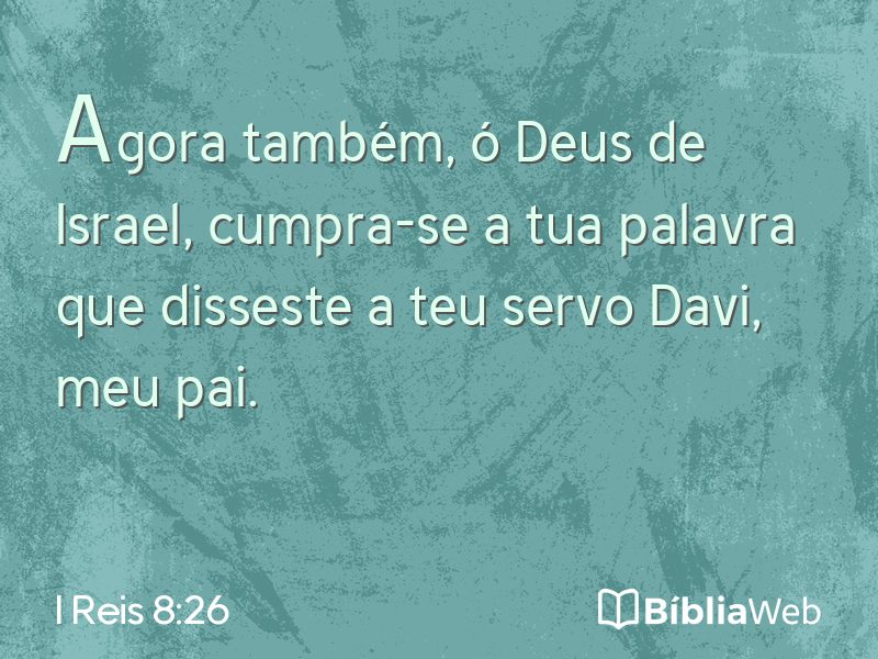 I Reis 8:26 em imagem para compartilhar