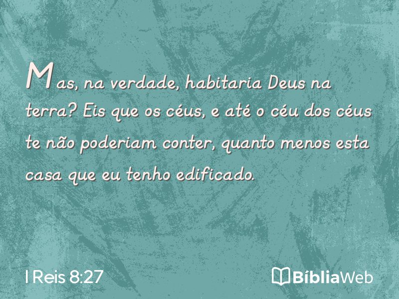 I Reis 8:27 em imagem para compartilhar