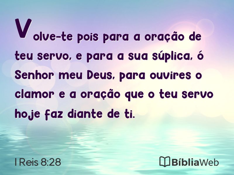 I Reis 8:28 em imagem para compartilhar
