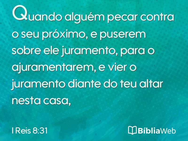 I Reis 8:31 em imagem para compartilhar