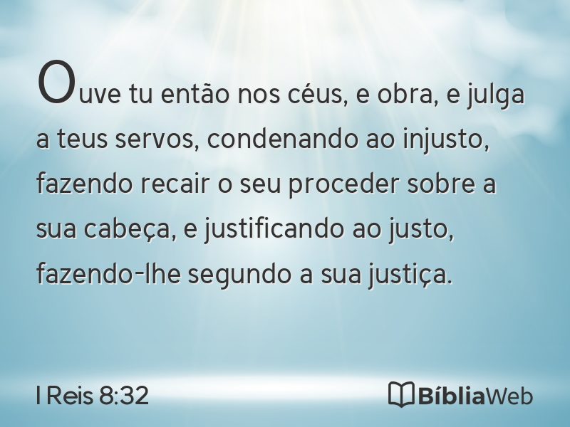I Reis 8:32 em imagem para compartilhar