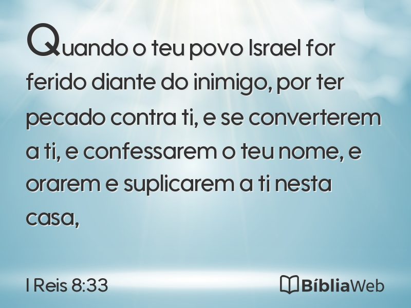 I Reis 8:33 em imagem para compartilhar