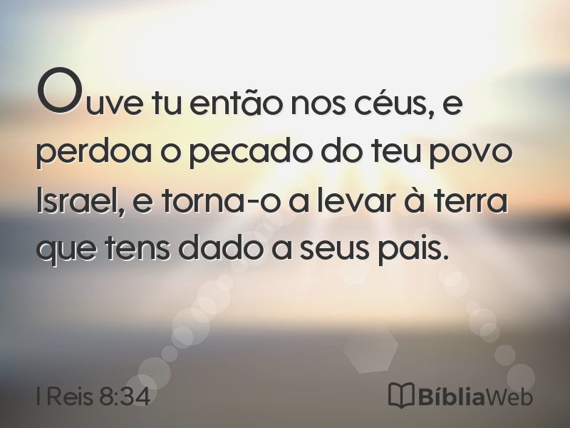 I Reis 8:34 em imagem para compartilhar
