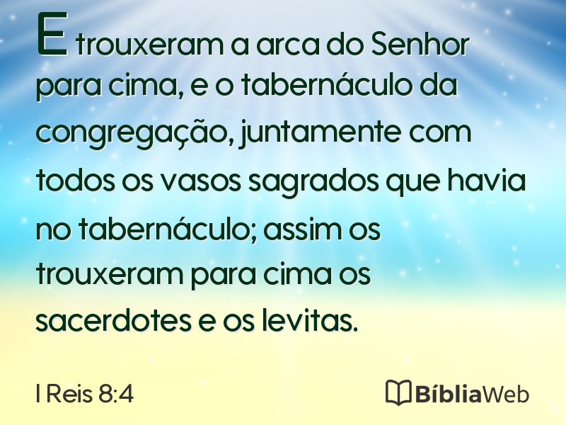 I Reis 8:4 em imagem para compartilhar