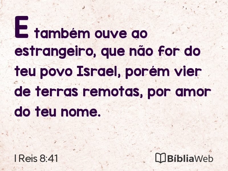I Reis 8:41 em imagem para compartilhar