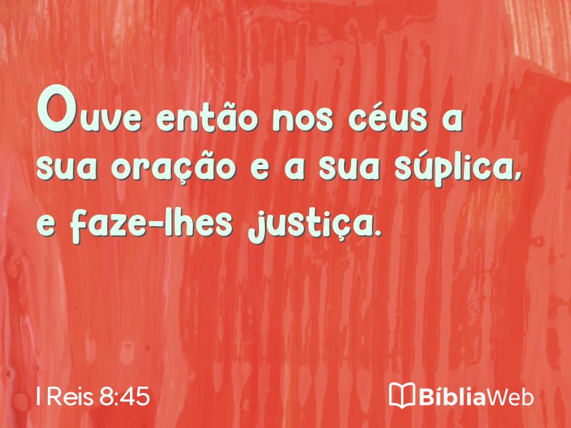 I Reis 8:45 em imagem para compartilhar