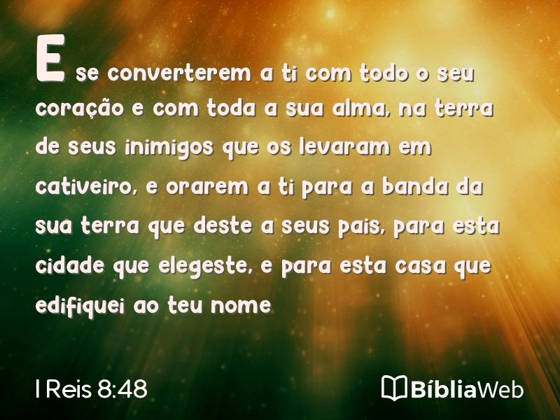 I Reis 8:48 em imagem para compartilhar