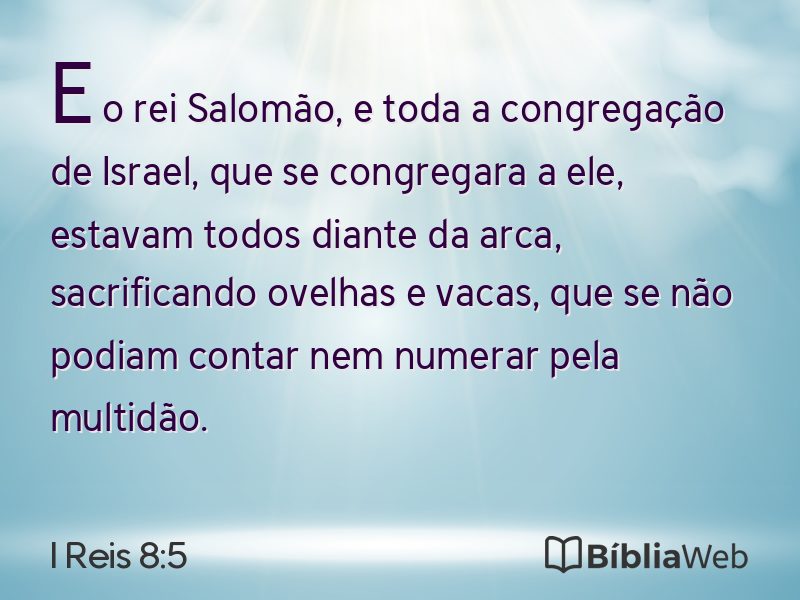 I Reis 8:5 em imagem para compartilhar