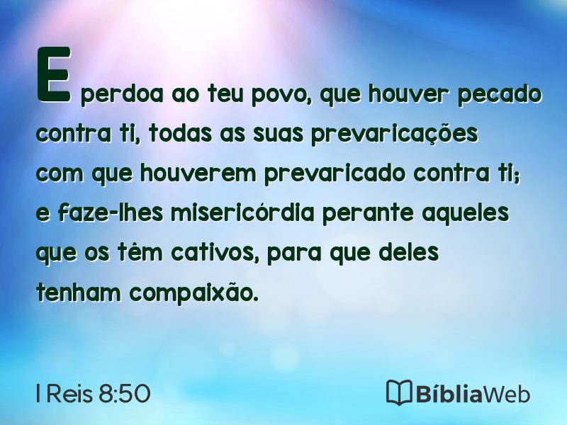 I Reis 8:50 em imagem para compartilhar