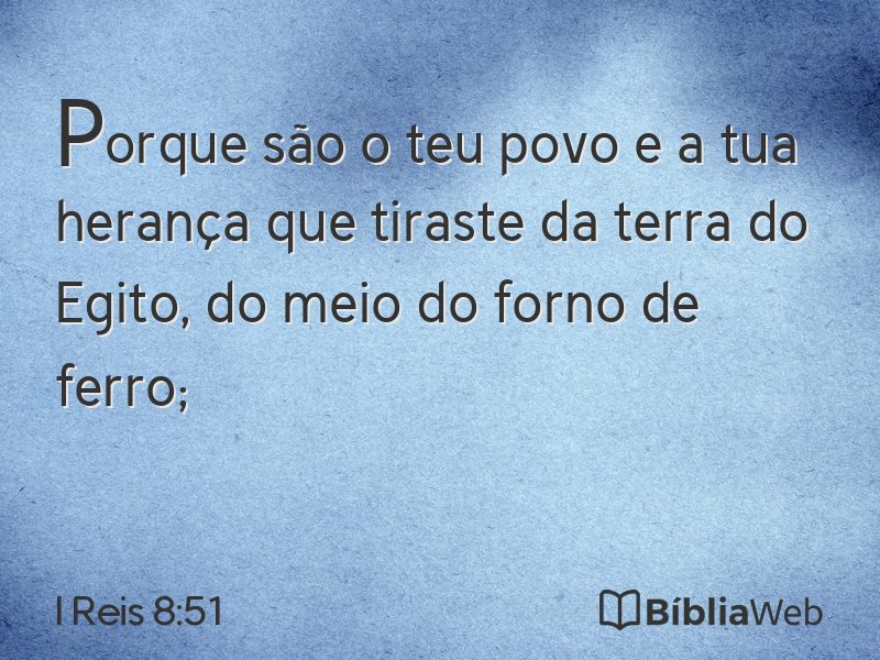 I Reis 8:51 em imagem para compartilhar