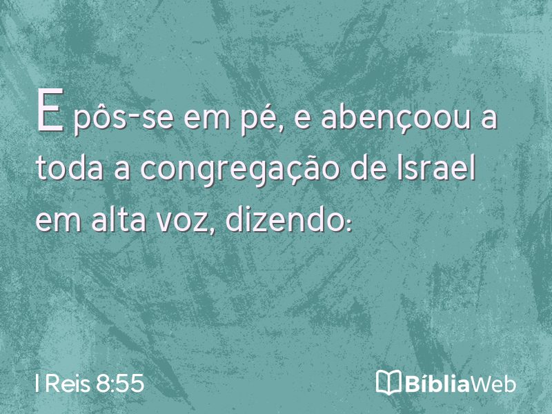 I Reis 8:55 em imagem para compartilhar