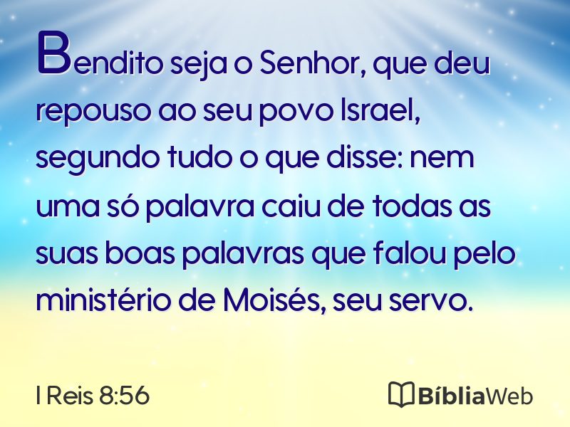 I Reis 8:56 em imagem para compartilhar