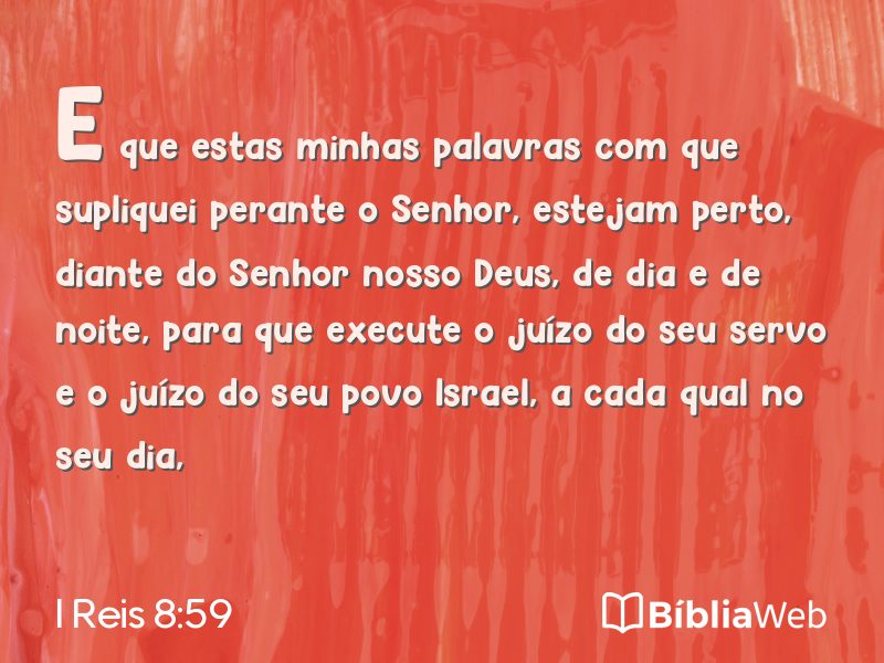 I Reis 8:59 em imagem para compartilhar