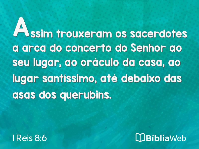 I Reis 8:6 em imagem para compartilhar