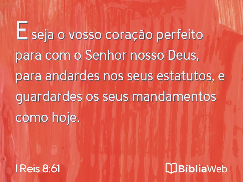 I Reis 8:61 em imagem para compartilhar