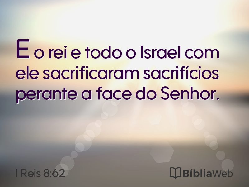I Reis 8:62 em imagem para compartilhar