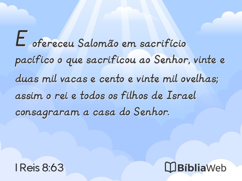 I Reis 8:63 em imagem para compartilhar