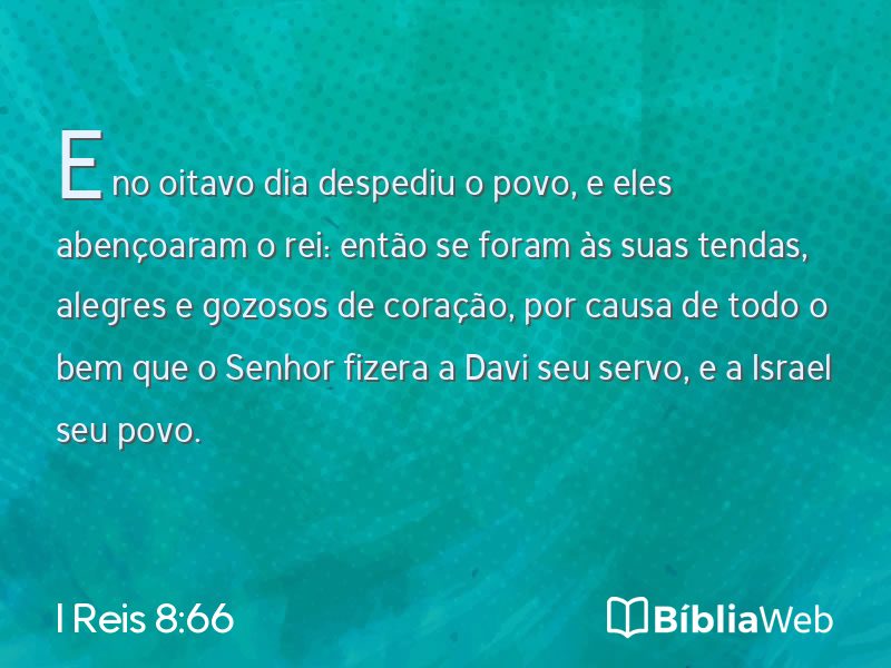 I Reis 8:66 em imagem para compartilhar